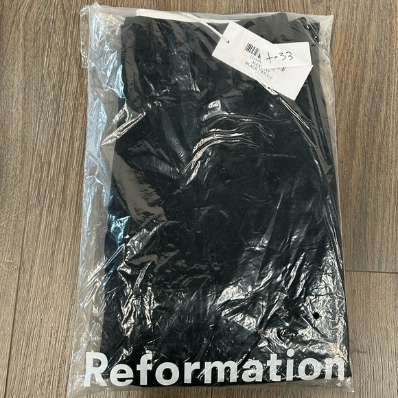 Reformation Alex Pant in Black Twill Size 2 - Picture 4 of 6